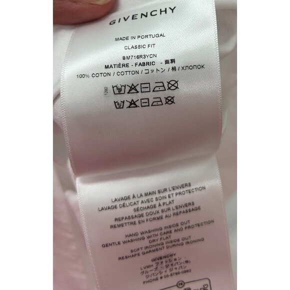 Givenchy Mens White Cotton Short Sleeve T-Shirt Mesh Underarm Detail Size Large - Picture 14 of 16